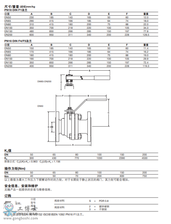 M31S ISOȫͨ DN50-DN200 DIN PN16 (F1&F4)